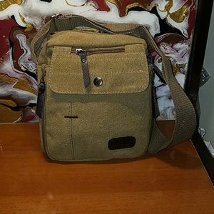Mens "Jacob" Small Canvas Casual Shoulder Bag